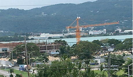 Development along the Montego Bay waterfront 