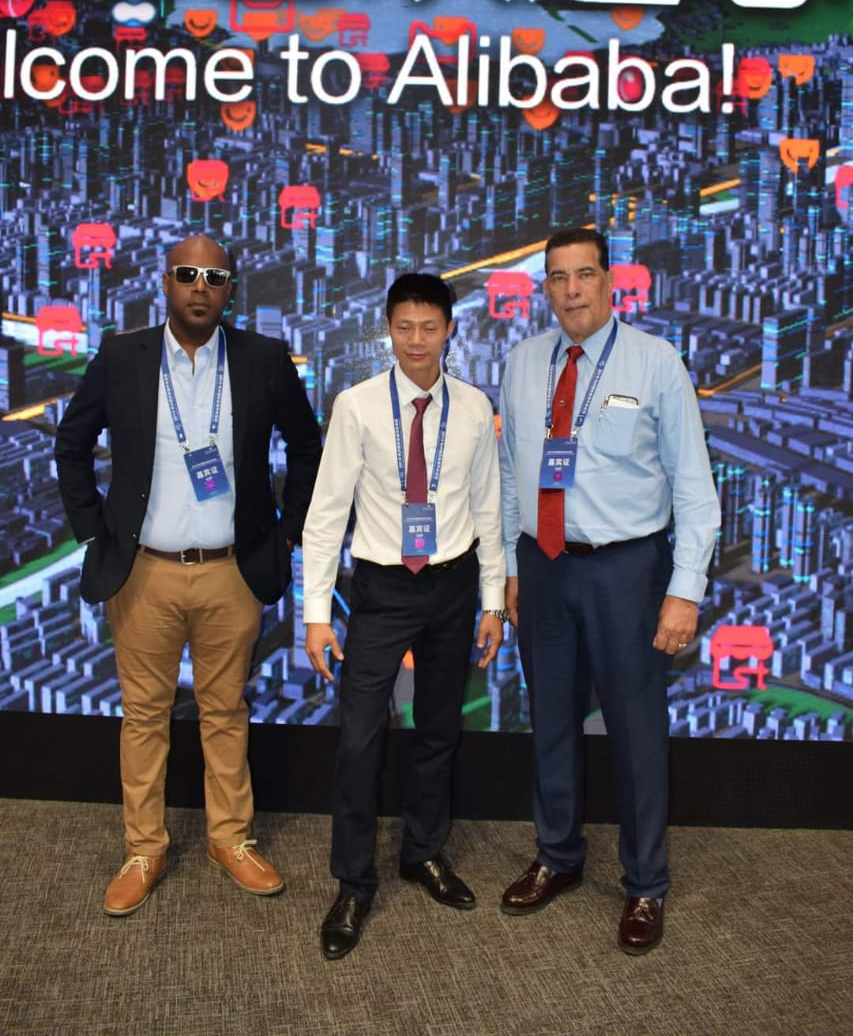 Former Mayor of Montego Bay Homer Davis on a trip to China along with Councillor Dwight Crawford