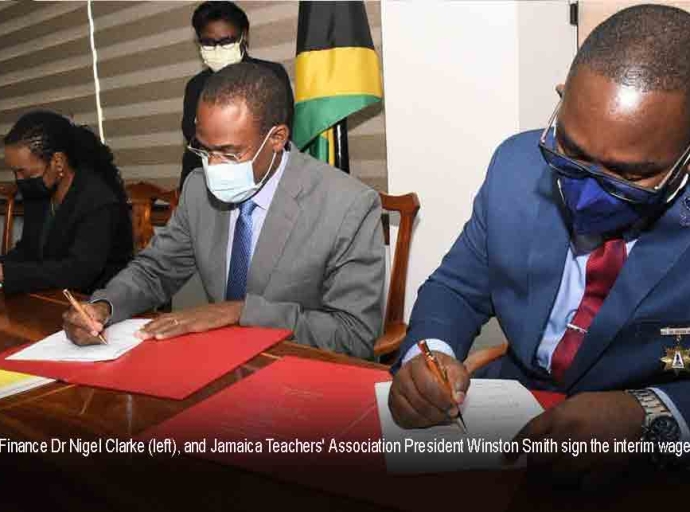 JAMAICA | Gov't signs wage accord with Teachers, Police, Port Security Corps.