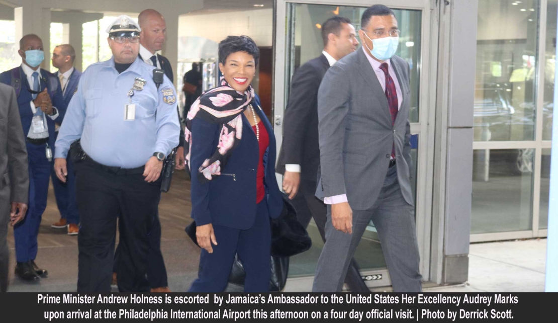 JAMAICA | PM Holness arrives in Philadelphia for Penn Relays and "Jamaica-60" US Launch