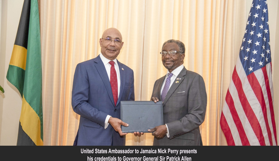 JAMAICA | New US Ambassador to Jamaica Nick Perry presented credentials to GG on Friday