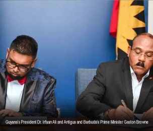 Guyana and Antigua Sign Economic and infrastructure MoU
