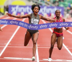 JAMAICA'S  Thompson-Herah and Fraser-Pryce win at Prefontaine Classic