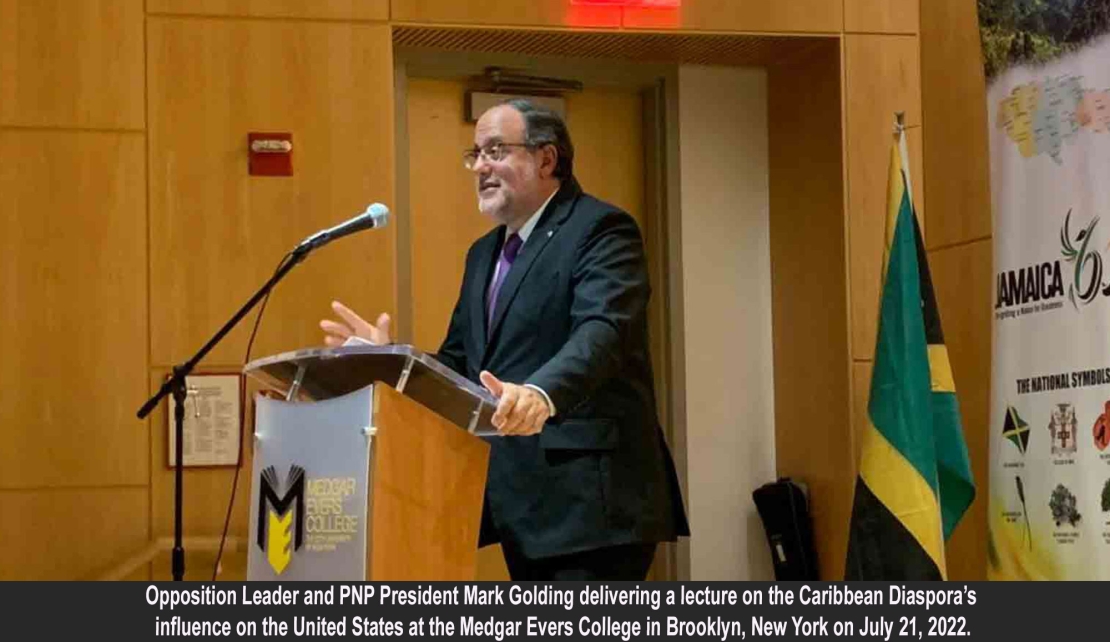 JAMAICA | Opposition Leader Mark Golding bats for Greater Recognition of Caribbean Diaspora