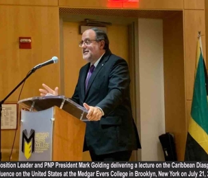 JAMAICA |  Opposition Leader Mark Golding bats for Greater Recognition of Caribbean Diaspora