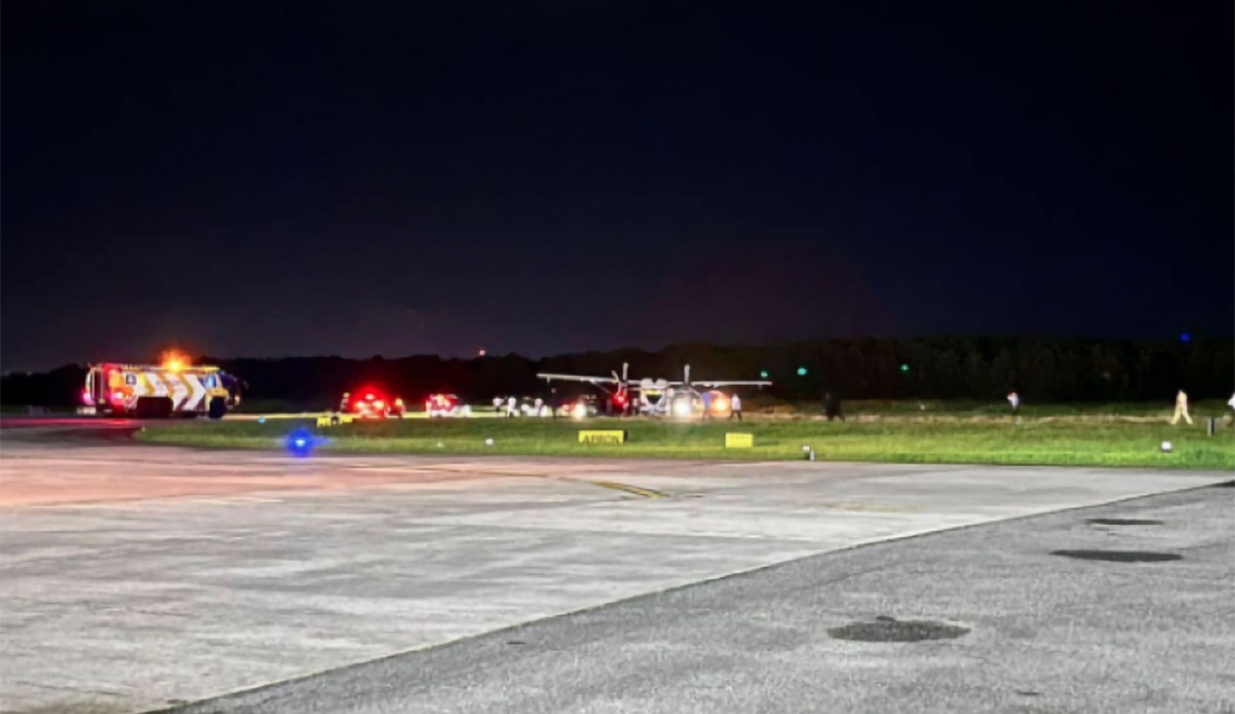 GUYANA | GDF Aircraft Carrying Guyana President and Barbadian PM “slips off” runway at Ogle Airport