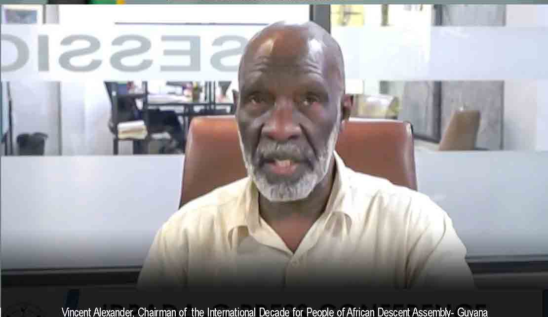 Vincent Alexander speaks about International Decade for People of African Descent Assembly- Guyana