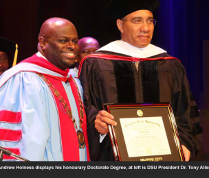 JAMAICA | Prime Minister Andrew Holness Receives Honorary Doctorate from Delaware State University
