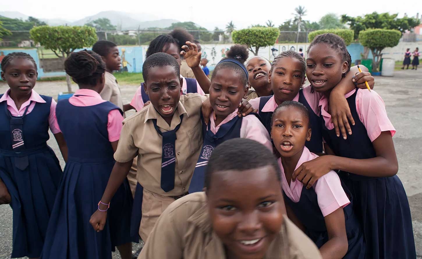 Children at the  New Providence Primary School in Jamaica Image from Martei Korley
