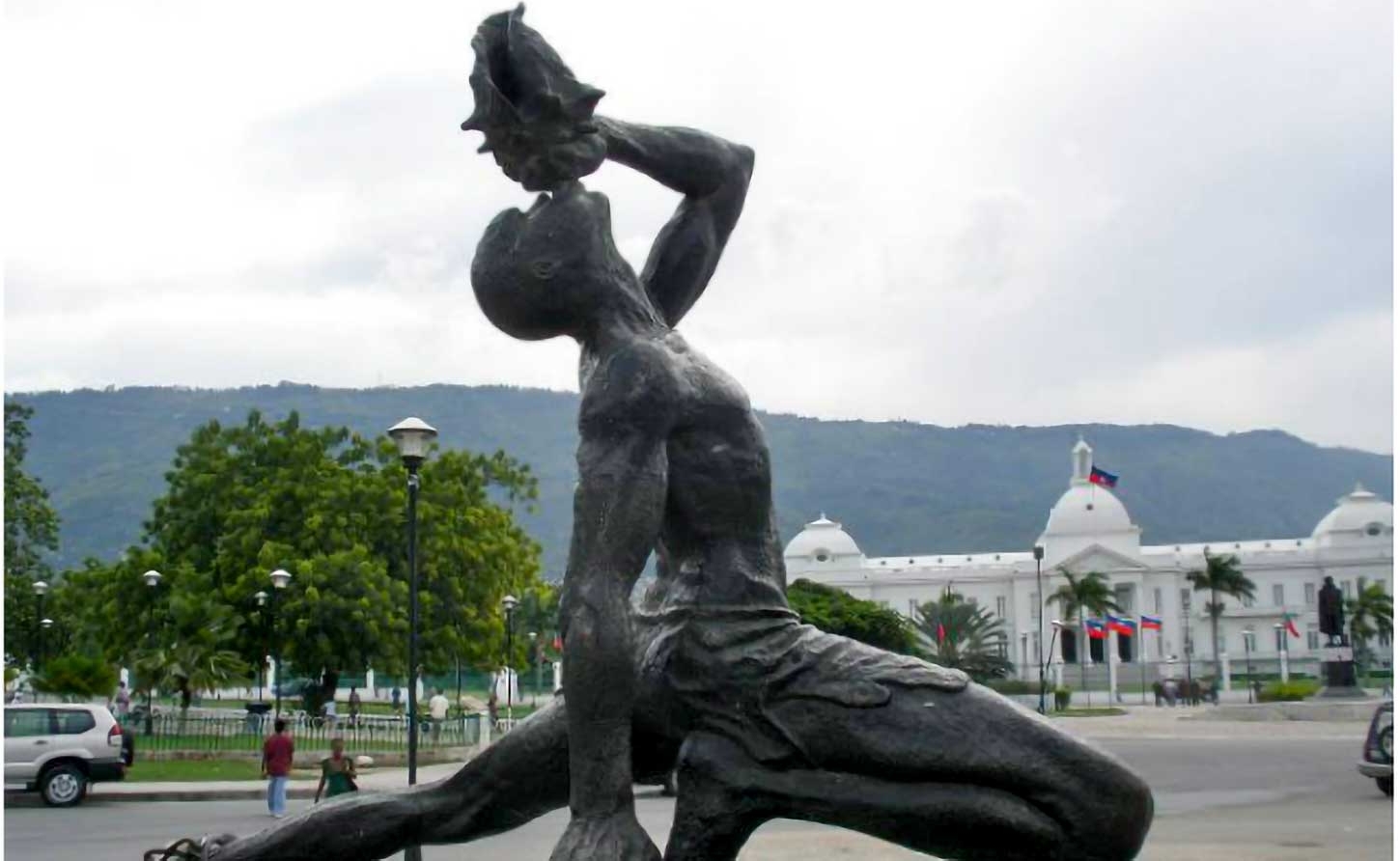 The Unknown Slave,' a monument to the memory of slavery in Port-au-Prince, Haiti.