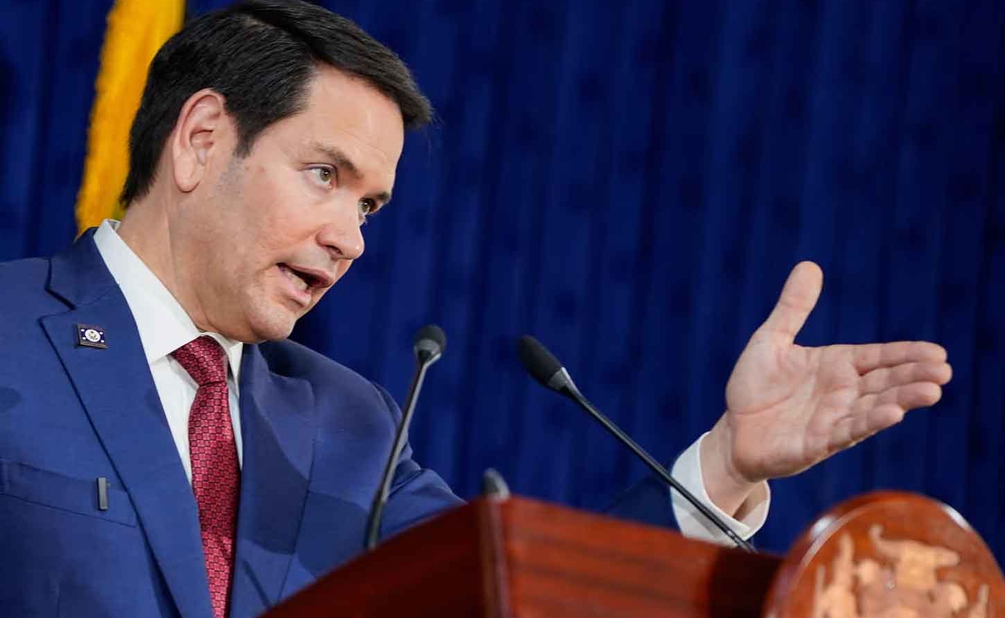 US Secretary of State Marco Rubio in Georgetown, Guyana on Thursday March 27, 2025