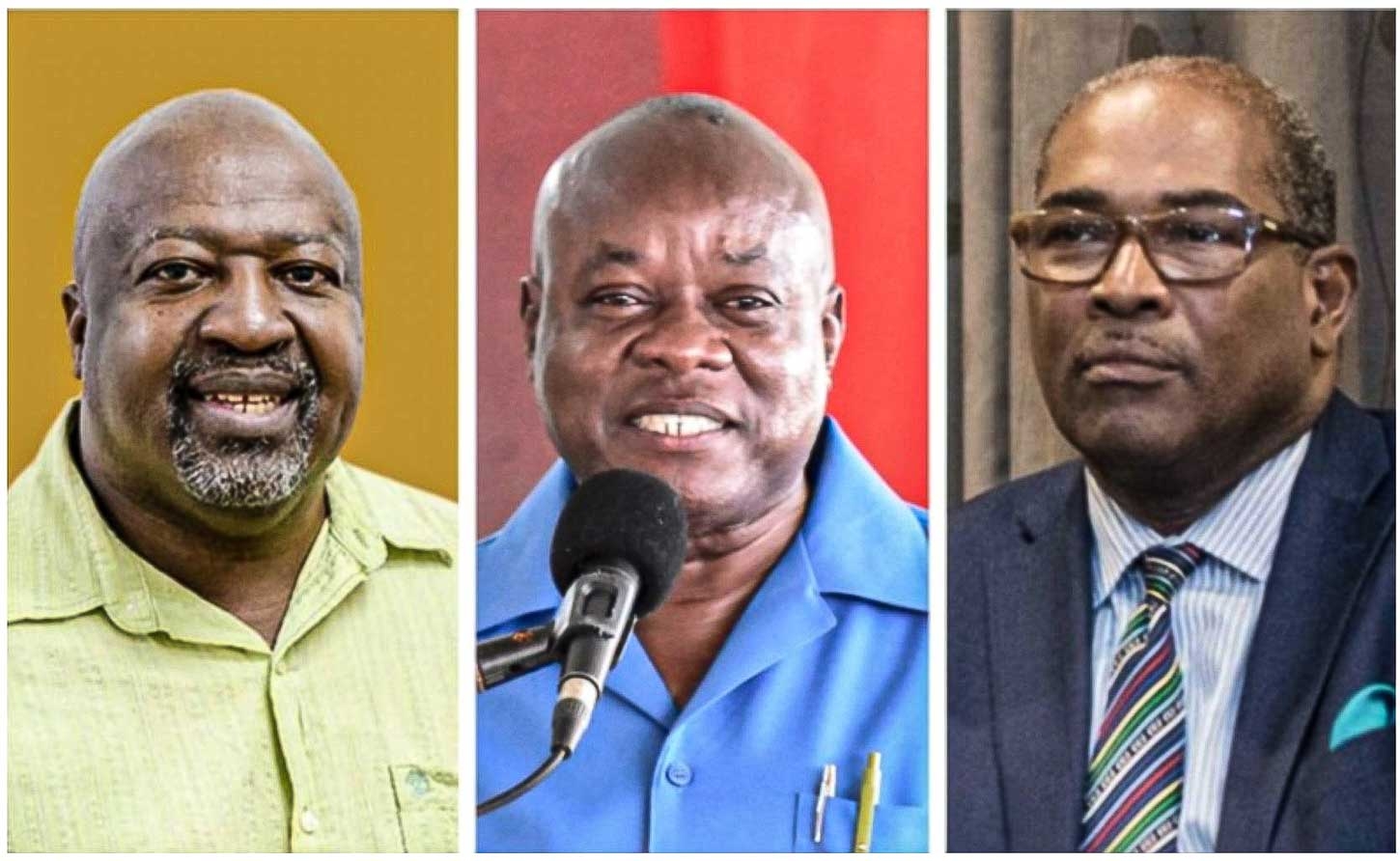 Co-Leader of the WPA, Dr David Hinds, Leader of the APNU, Aubrey Norton and AFC Leader, attorney Nigel Hughes.