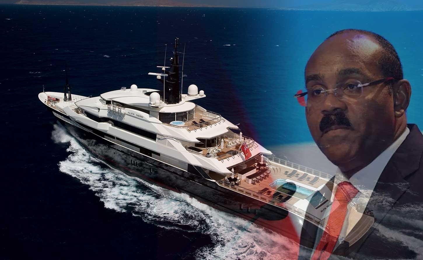 Prime Minister Gaston Browne and the Infamous Alfa Nero Super Yacht