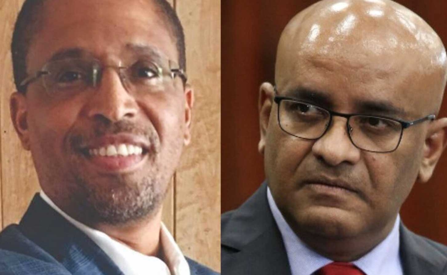 Dr. Terrence Campbell (left) and Dr. Bharrat Jagdeo