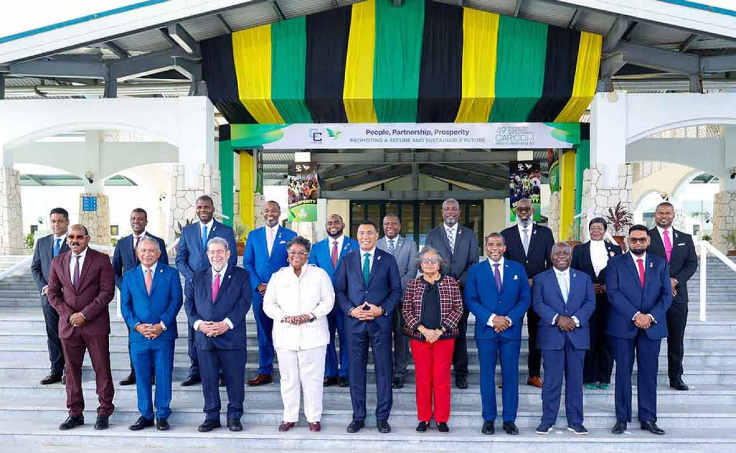 Heads of Government at the 49th Regular Meeting of the Heads of Government of the Caribbean Community, CARICOM - Montego Bay, Jamaica.