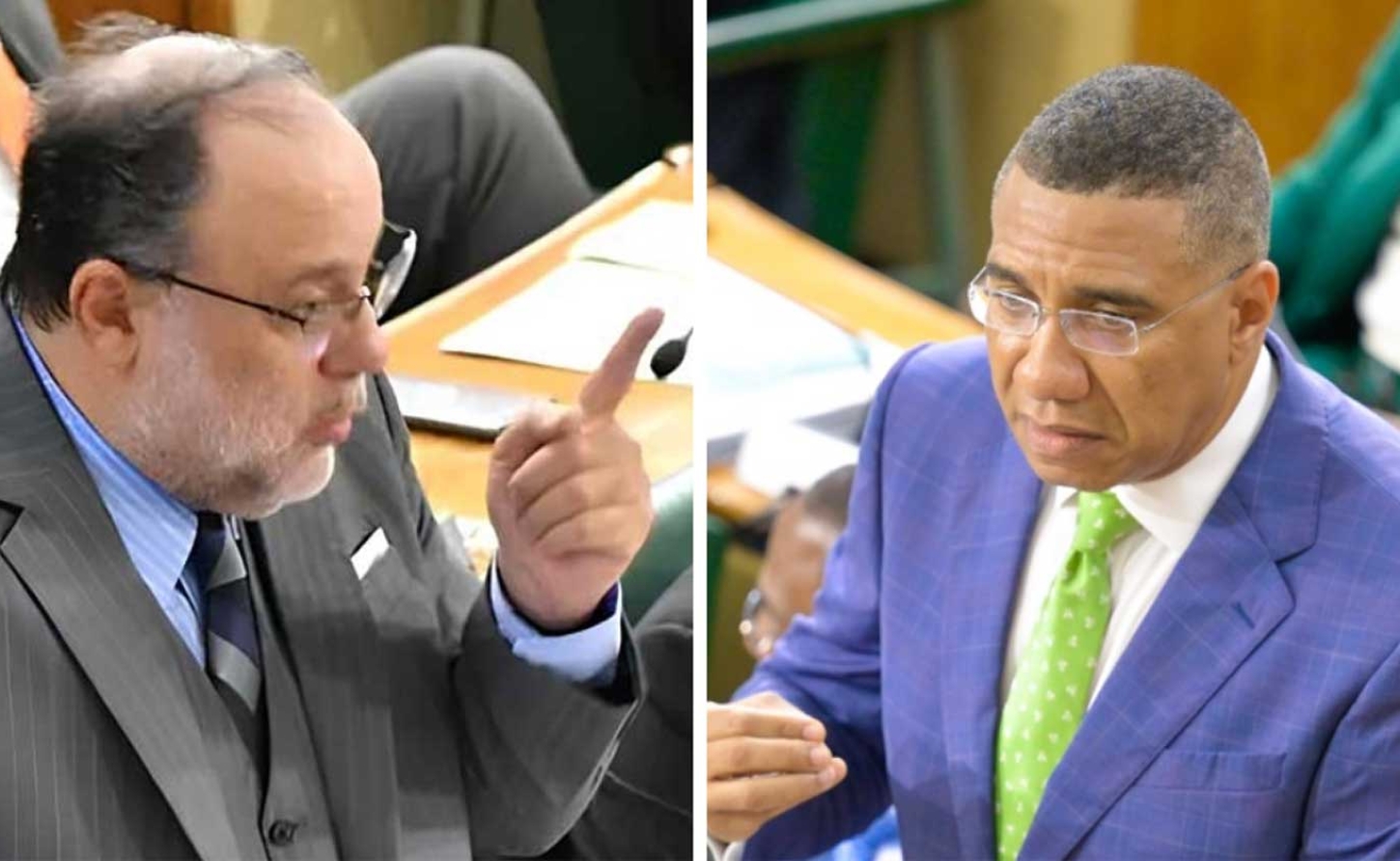 People's National Party President and Opposition Leader Mark Golding and leader of the Jamaica Labour Party Prime Minister Andrew Holness.