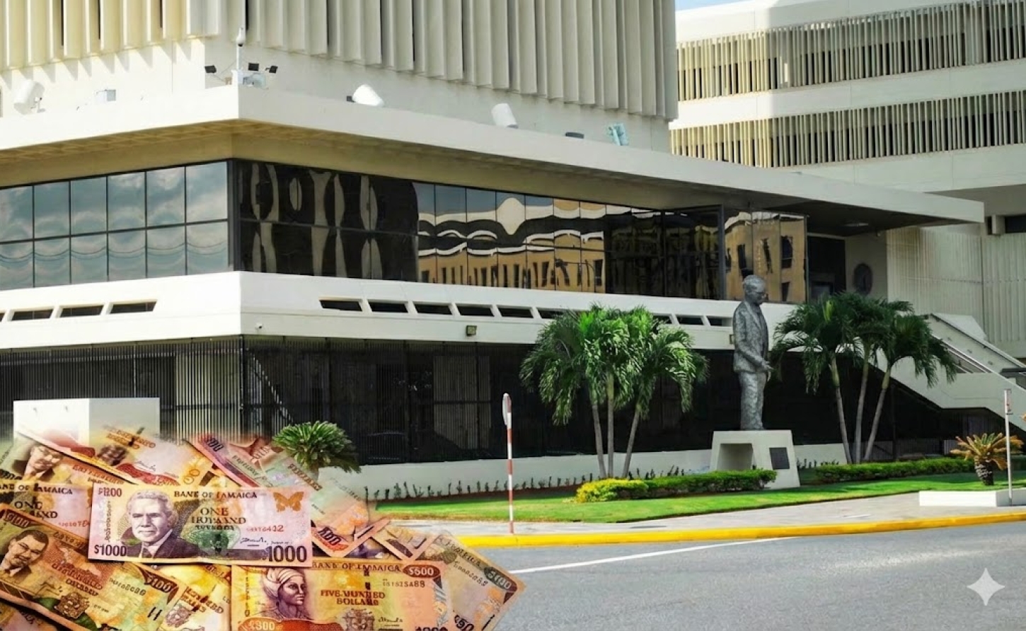 Bank of Jamaica building downtown Kingston