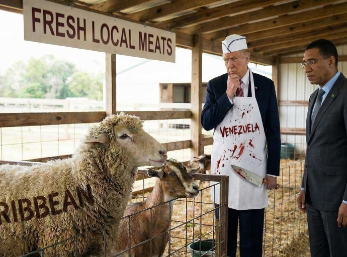  "The Same Knife That Stick Goat, Gwine Stick Sheep" (AI generated image)