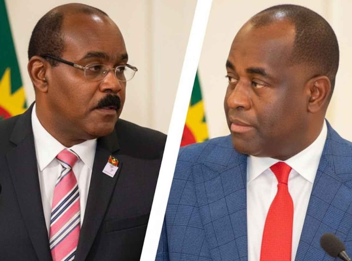 Prime Minister of Antigua and Barbuda, Gaston Browne and Prime Minister of Dominica Roosevelt Skerrit