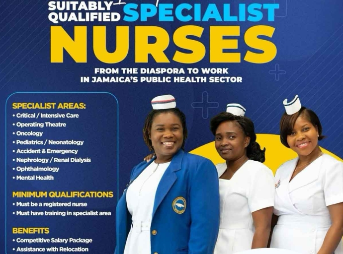 Ministry of Health's advertisment for specialist nurses in the Diaspora