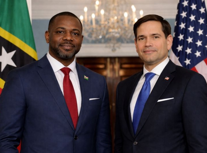 Prime Minister Terrence Drew and US Secretary of State Marco Rubio