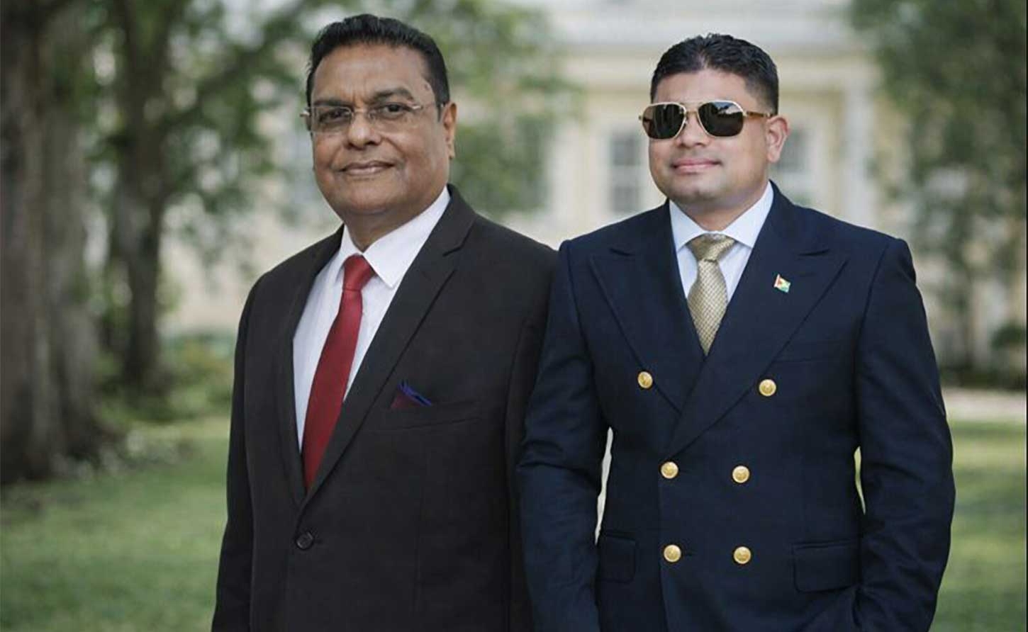 Speaker of the National Assembly, Manzoor Nadir and leader of We Invest in Nationhood (WIN), party Azruddin Mohamed