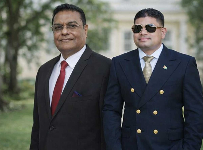 Speaker of the National Assembly, Manzoor Nadir and leader of We Invest in Nationhood (WIN), party Azruddin Mohamed