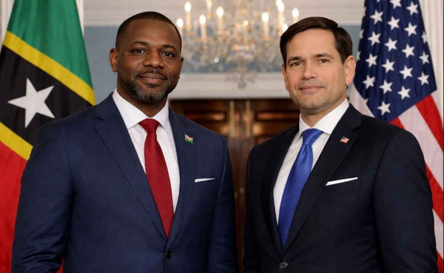CARICOM Chair Prime Minister Dr.Terrence Drew and US Secretary of State Marco Rubio