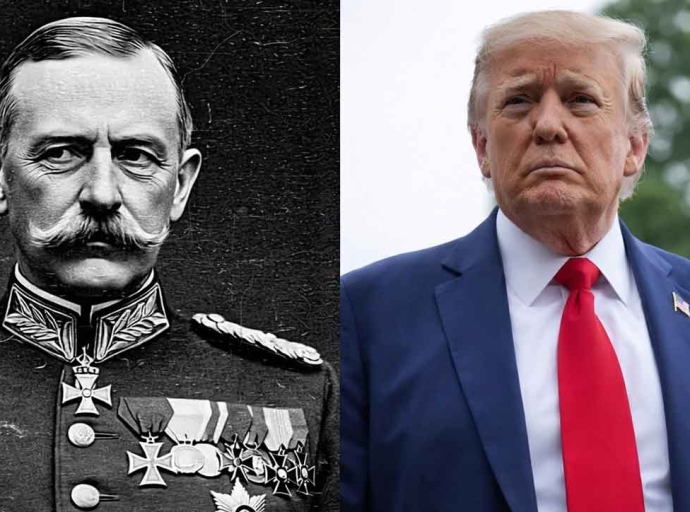 German general Lothar von Trotha and Donald J Trump