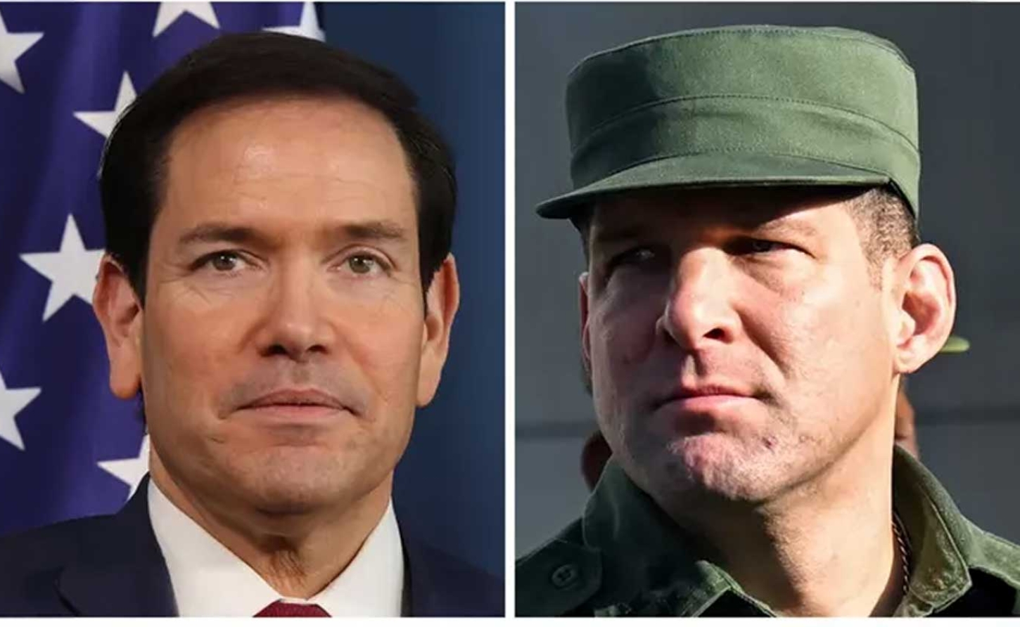 US Secretary of State Marco Rubio and Raúl Guillermo Rodríguez Castro, the grandson and trusted man of Raúl Castro