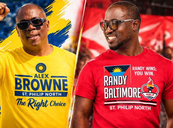 The United Progressive Party's Alex Browne and the ABLP's Randy Baltimore are running in the St. Philip’s North by-election