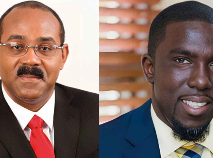 Prime Minister Gaston Browne and Opposition Leader Jamale Pringle