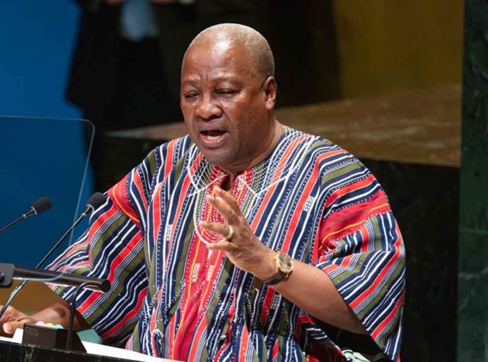 President John Dramani Mahama addressing world leaders at the 80th United Nations General Assembly in New York.