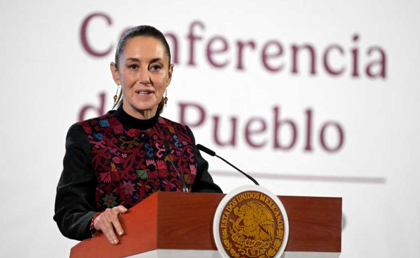Mexican President Claudia Sheinbaum speaks during a news conference in Mexico City, Mexico | Alfredo Estralla/AFP via Getty Images