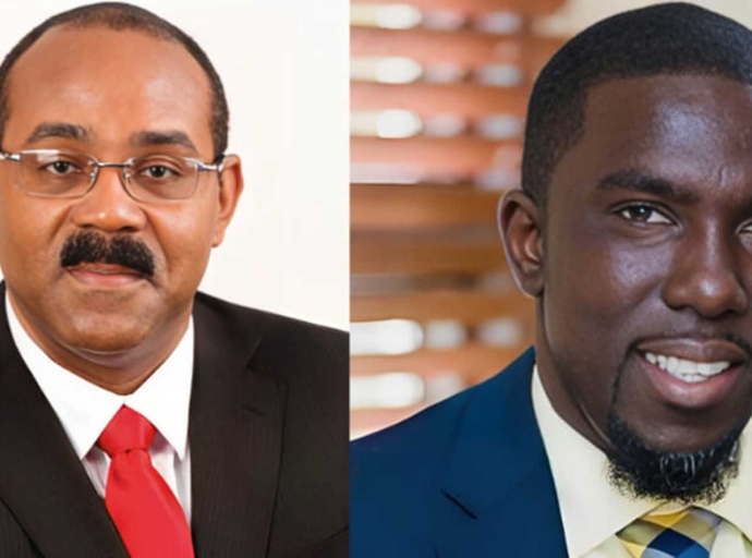 Prime Minister gaston Browne and Opposition Leader Jamale Pringle