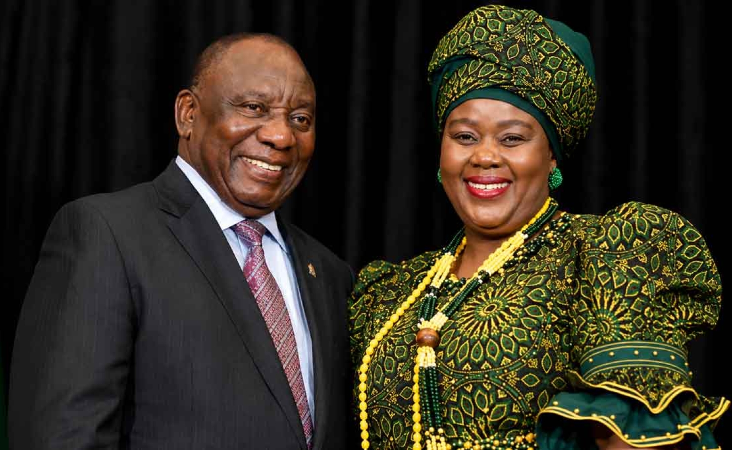 President Cyril Ramaphosa and Justice Minister Mmamoloko Kubayi 