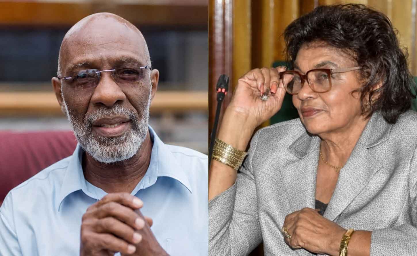 GECOM Comissioner Vincent Alexander and GECOM Chair Claudette Singh