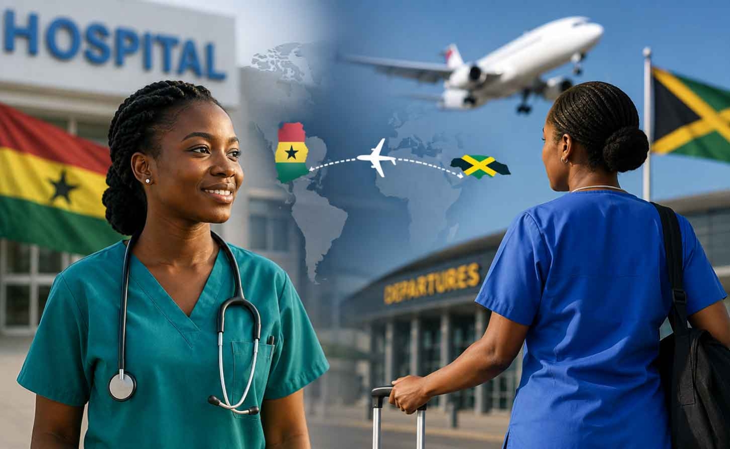 JAMAICA |  Why a Ghanaian Nurse  Come to Jamaica and a Jamaican Nurse Takes a Flight