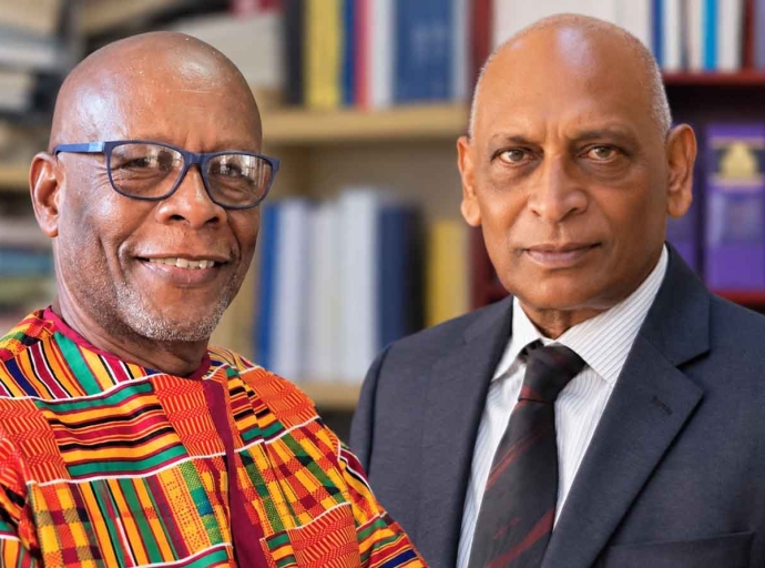 Journalist Enrico Woolford and former government minister Leslie Ramsammy