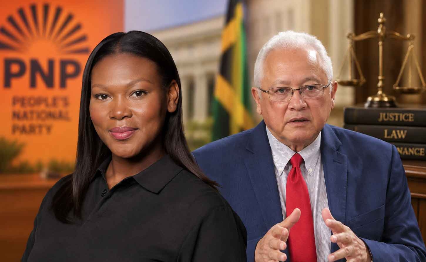 Opposition Spokesperson on Justice Zuleika Jess, and Justice Minister Delroy Chuck