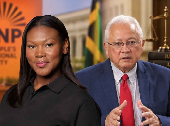 Opposition Spokesperson on Justice Zuleika Jess, and Justice Minister Delroy Chuck
