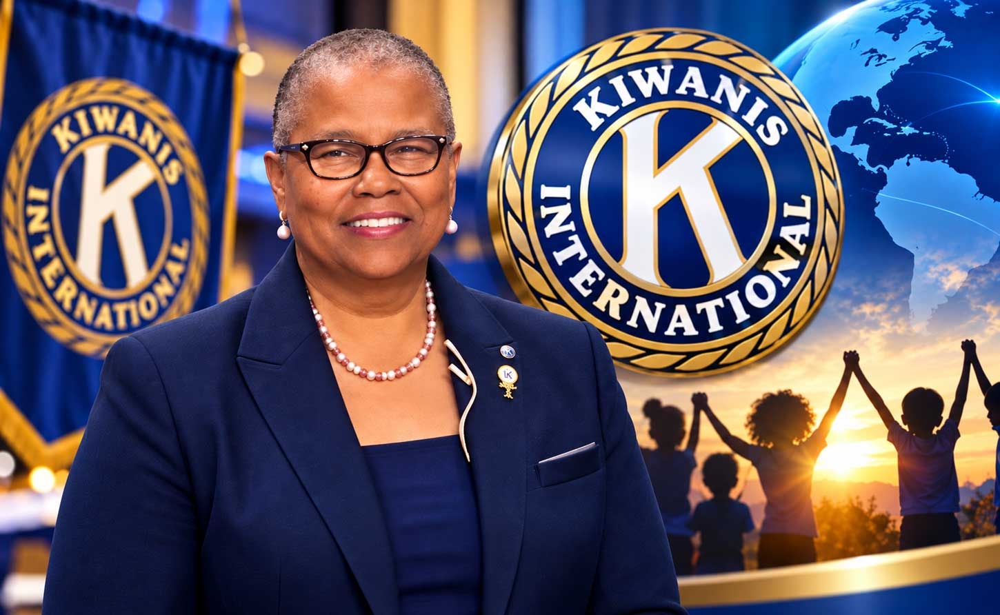 Newly installed president of Kiwanis International, Hope Markes