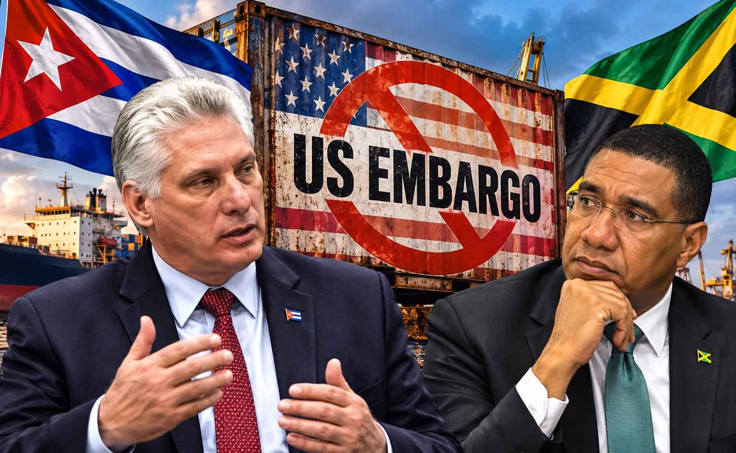 Cuban President Miguel Díaz-Canel Bermúdez and Jamaican Prime Minister Andrew Holness