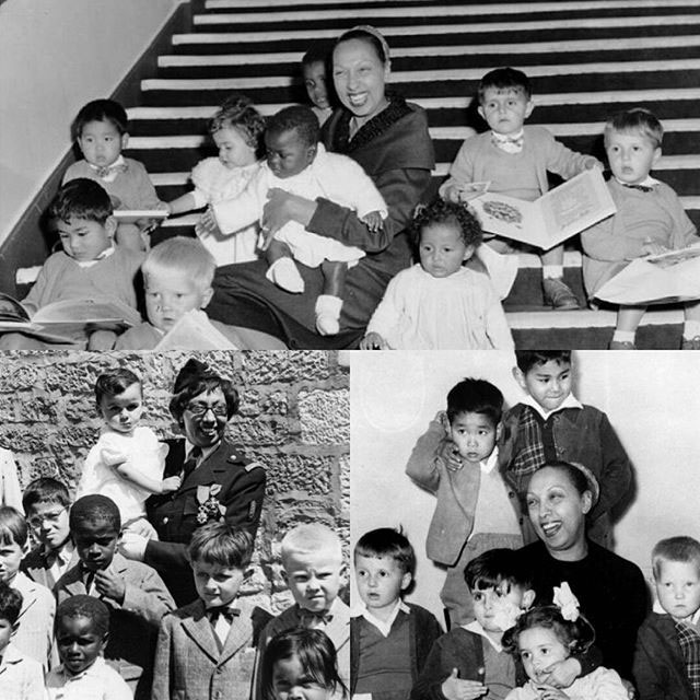 Josephine Baker adopted twelve children in her lifetime whom she referred to as her family. The Rainbow tribe.