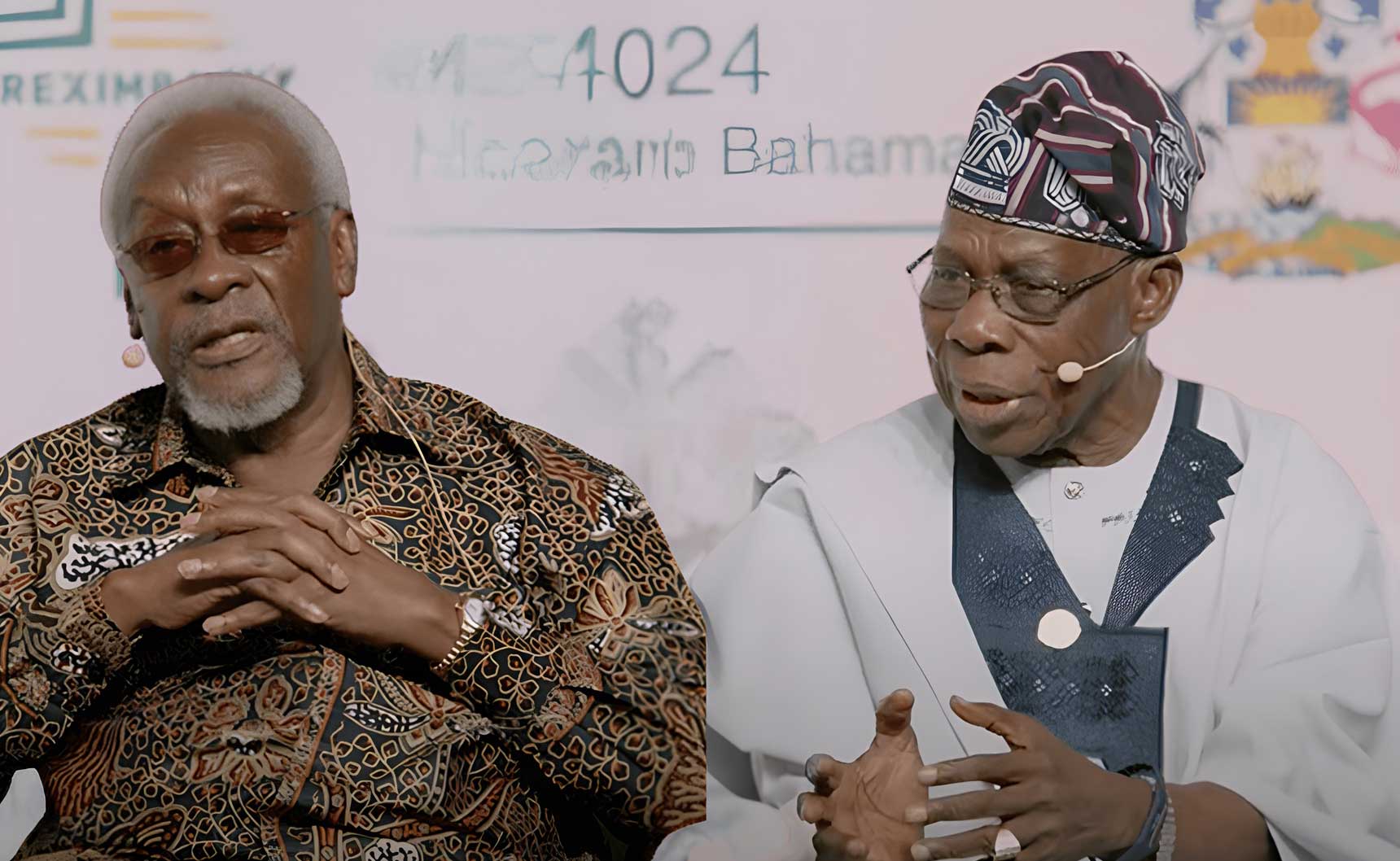 Former Prime Minister PJ Patterson and former Nigeria President President Olusegun Obasanjo