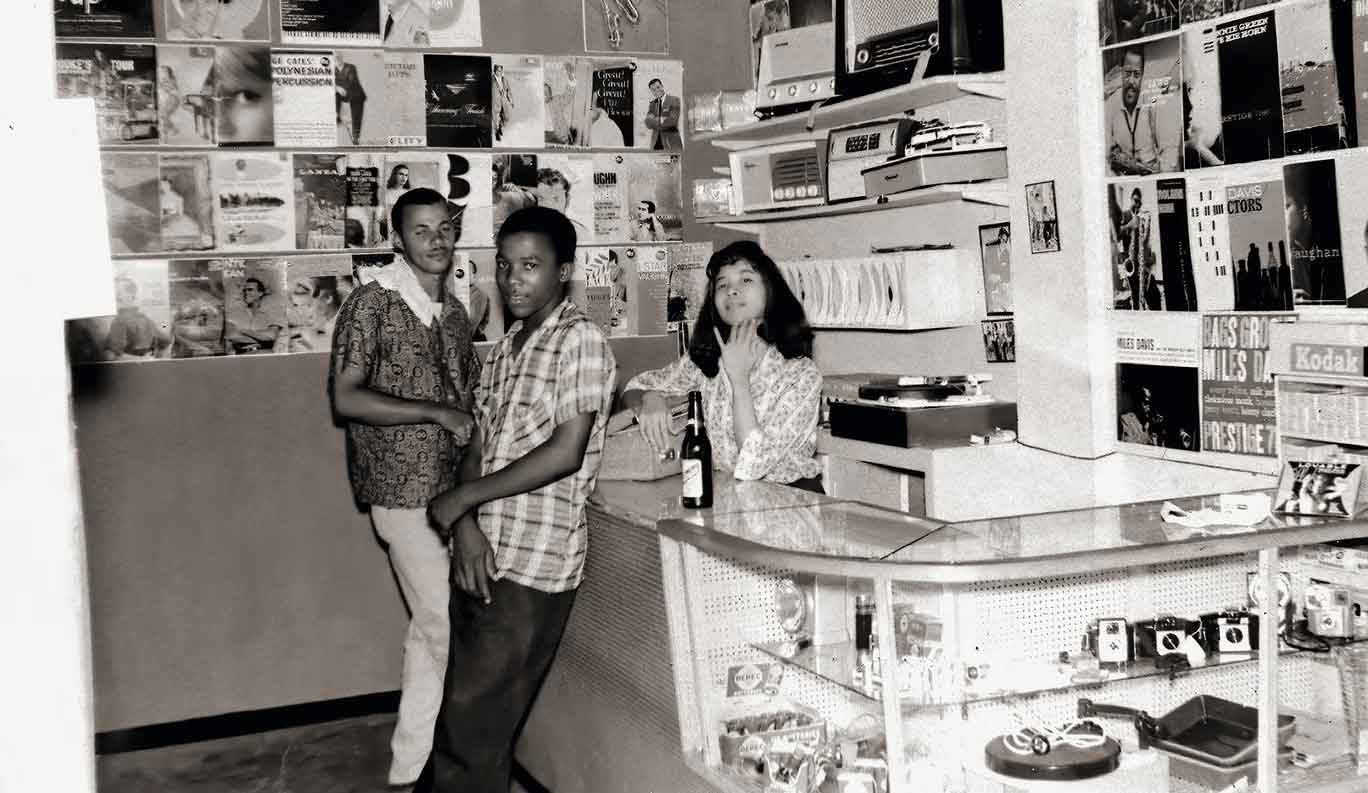 Pat and Randy Chin at Randy's Records in Jamaica 1960s
