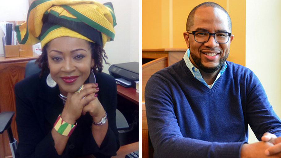 Professor Verene Shepherd and Ahmed Reid