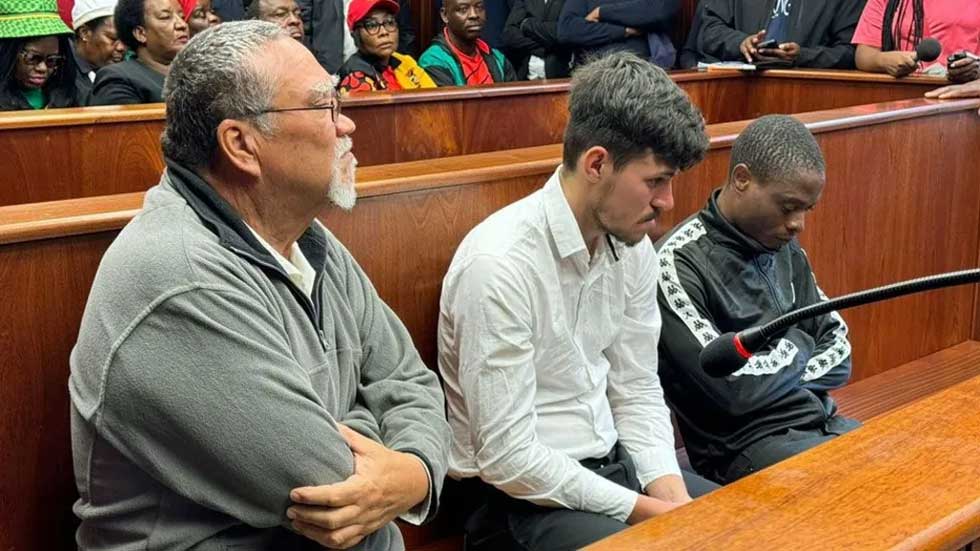 Farm owner Zachariah Johannes Olivier, 60, and his employees Adrian de Wet, 19, and William Musora, 50,