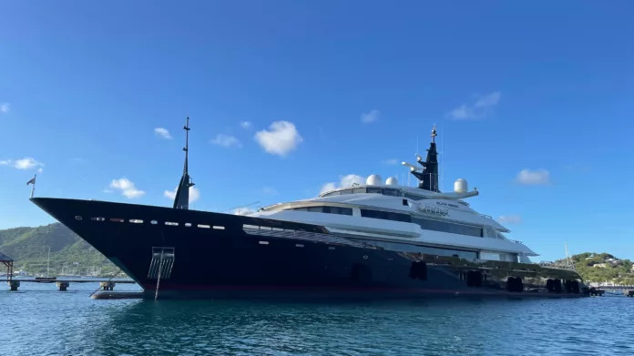 The  infamous Alpha Nero luxury yacht