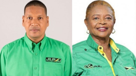 Minister of State in the Ministry of Labour and Social Security, Donovan Williams, and Councillor Rosalie Hamilton